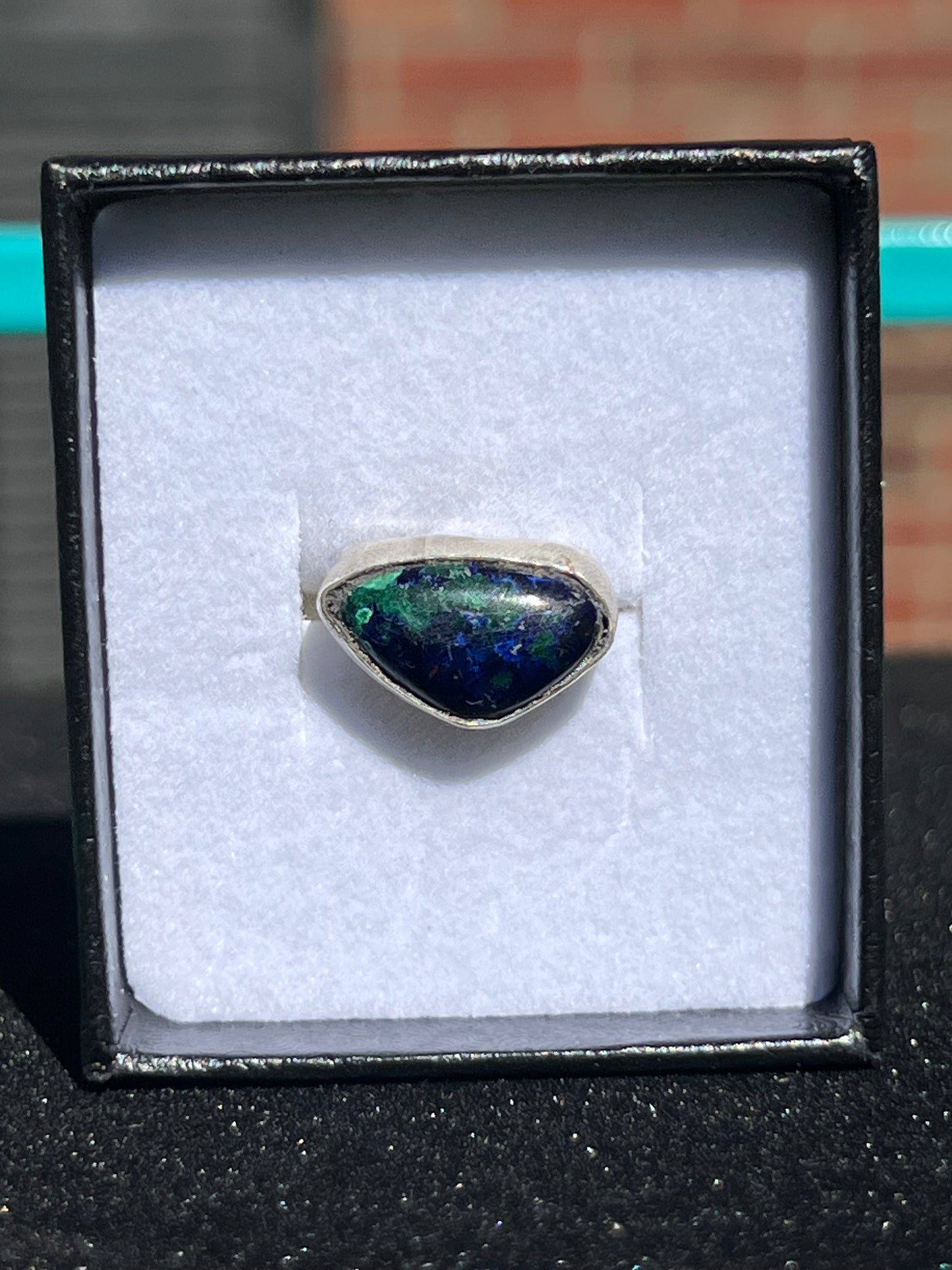 Handmade Sterling Silver Azurite Ring – One of a Kind