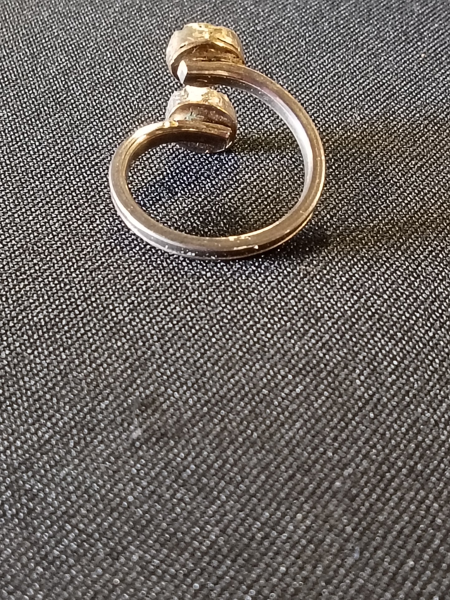 Turquoise Split Band Sterling Silver Ring – Adjustable Southwestern Style