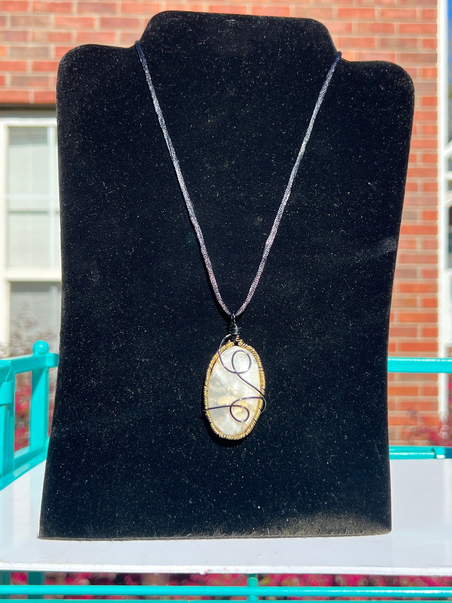 Golden Moon Swirl Pendant