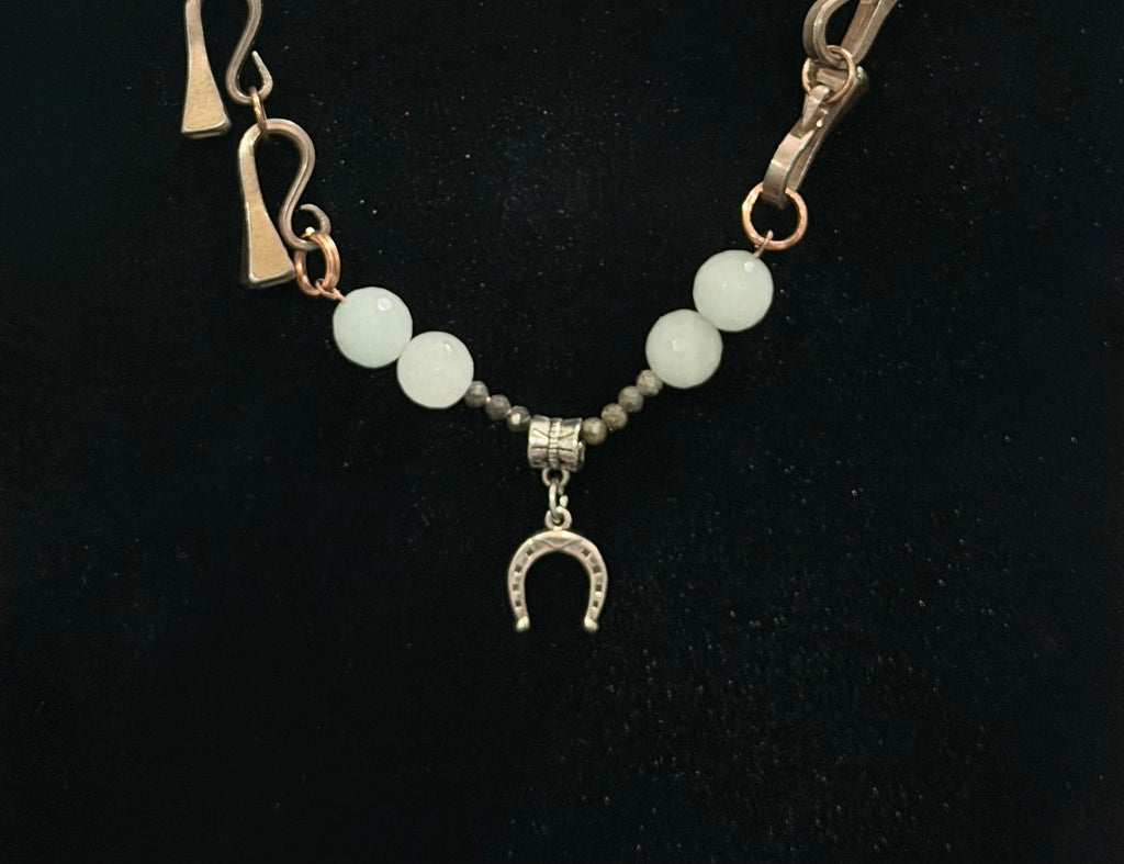 Horseshoe Nail Necklace – Stainless Steel & Sterling Silver | Western Equestrian Jewelry