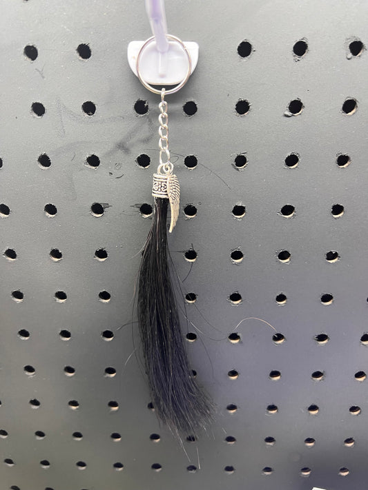 Horse hair keychain tassel