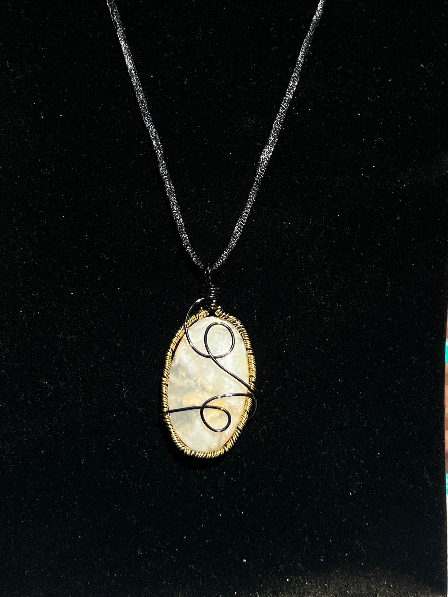 Golden Moon Swirl Pendant