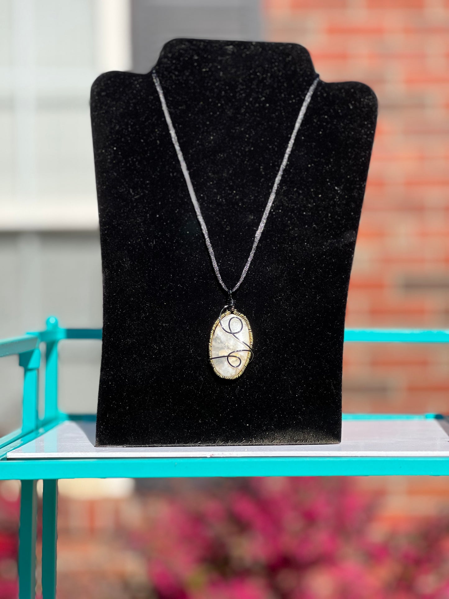 Golden Moon Swirl Pendant