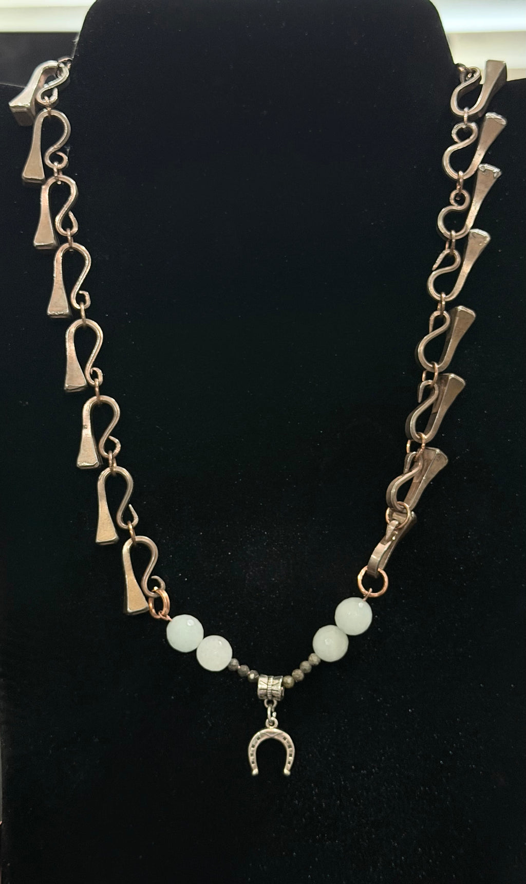 Horseshoe Nail Necklace – Stainless Steel & Sterling Silver | Western Equestrian Jewelry