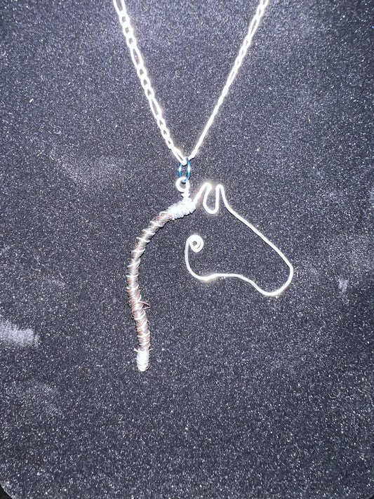 Horse head necklace pendant