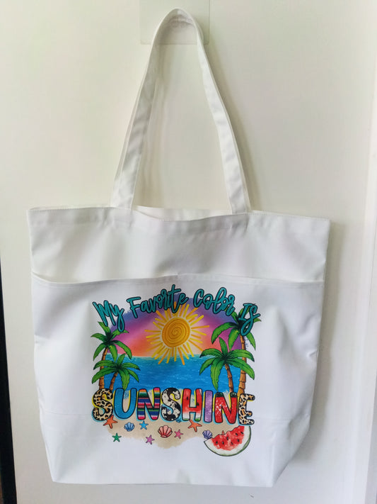Canvas Boat Tote Bag | Large DTF Coastal Tote | The Crafty Family Co.
